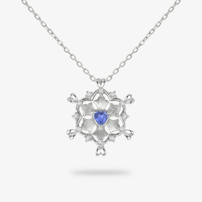 古典·復古心型坦桑雪花吊墜