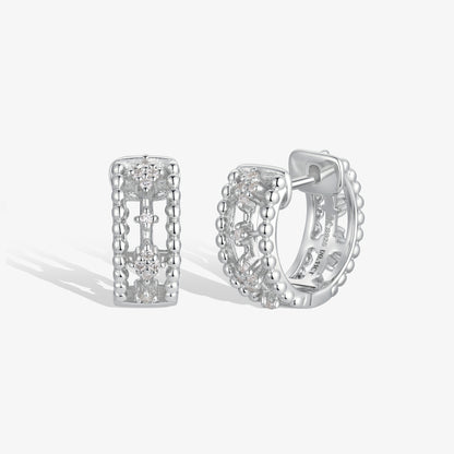 極簡·璀璨珠邊耳環