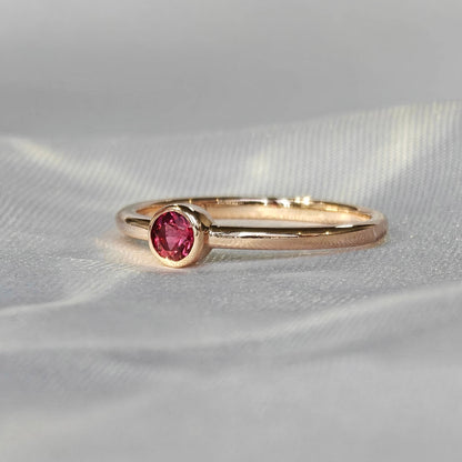 Rose Red Spinel Polished Ring（Available Now）