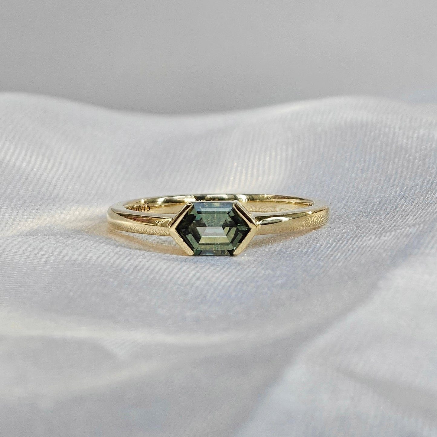Turquoise Sapphire Polished Ring