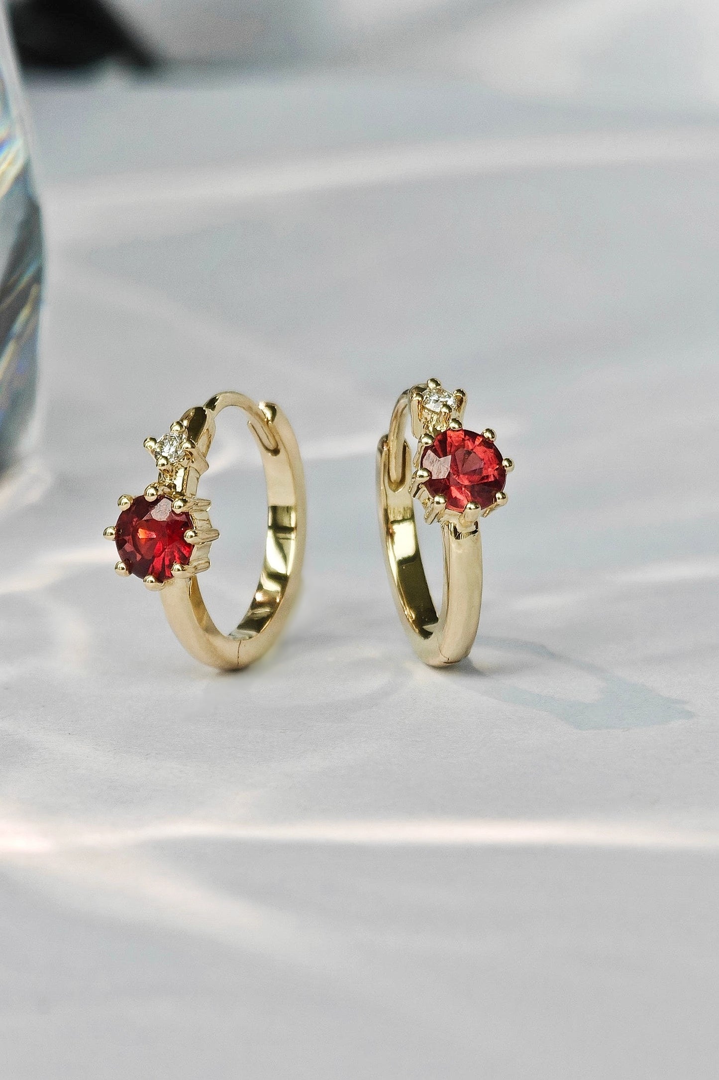 Red Spinel Earrings