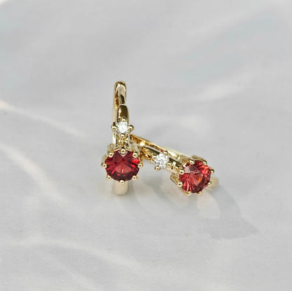 Red Spinel Earrings