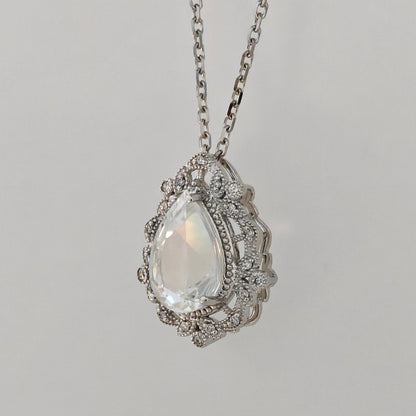 Pear Cut Moonstone Pendant Necklace (Bespoke Model)