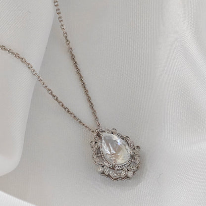 Pear Cut Moonstone Pendant Necklace (Bespoke Model)