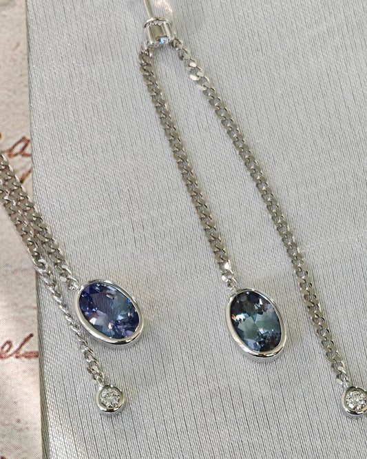 Oval Tanzanite Earrings(Bespoke Model)