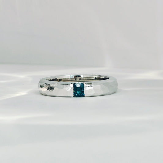 Spinel Hammer Texture Ring (Bespoke Model）