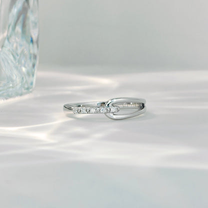 Diamond Galaxy Twist Engagement Ring (Bespoke Model)