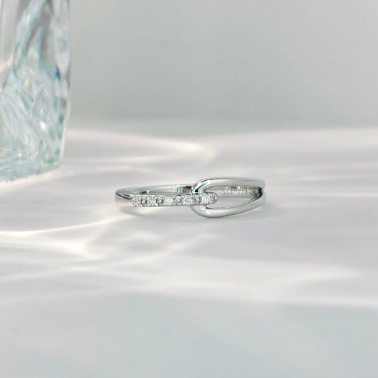 Diamond Galaxy Twist Engagement Ring (Bespoke Model)