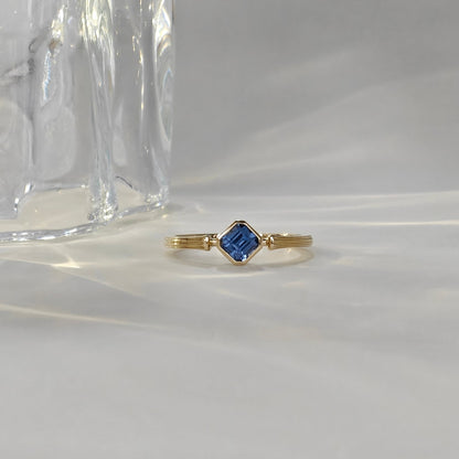 Asscher Blue Sapphire Ring (Bespoke Models)