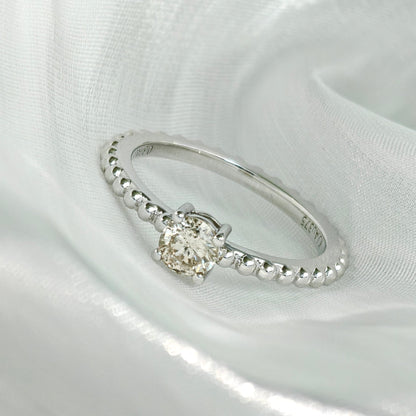 Round Diamond Minimalist Ring (Bespoke Model）