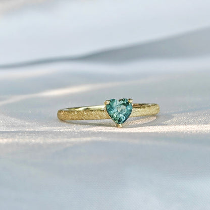 Heart Shaped Sapphire Sanding Finishing Ring（Available Now）