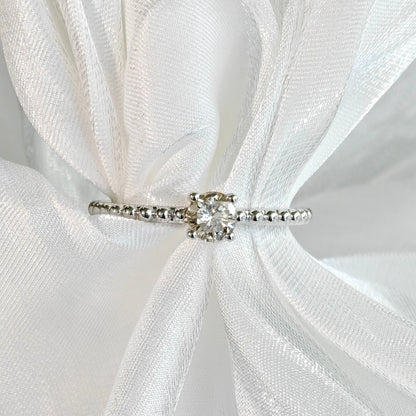 Round Diamond Minimalist Ring (Bespoke Model）