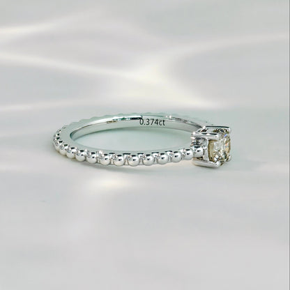 Round Diamond Minimalist Ring (Bespoke Model）