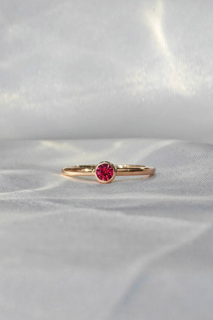 Rose Red Spinel Polished Ring（Available Now）