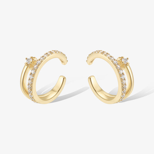 星夜·八芒星耳骨夾