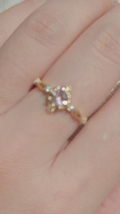 Light Pink Dragon Garnet Ring