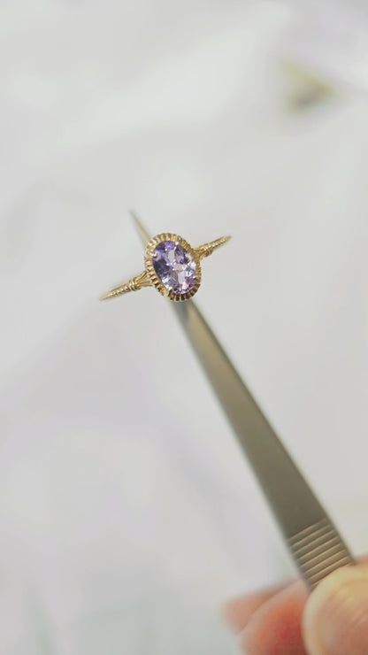 Purple Tanzanite K9 Ring