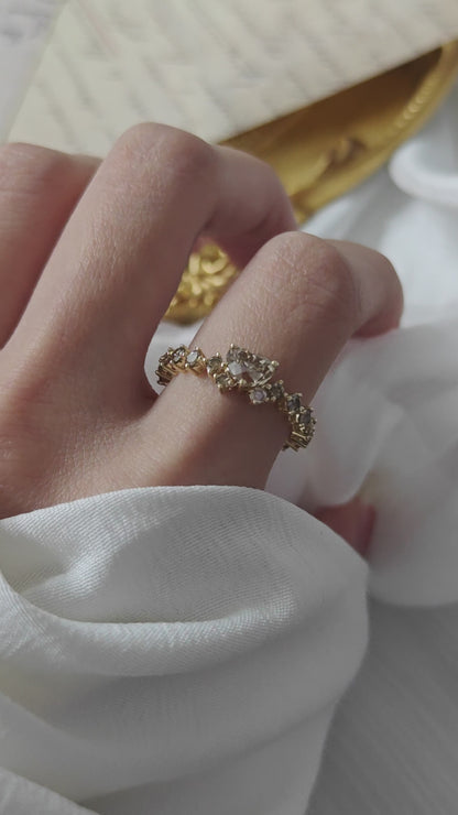 Heart Champagne Diamond Engagement Ring (Bespoke Model)